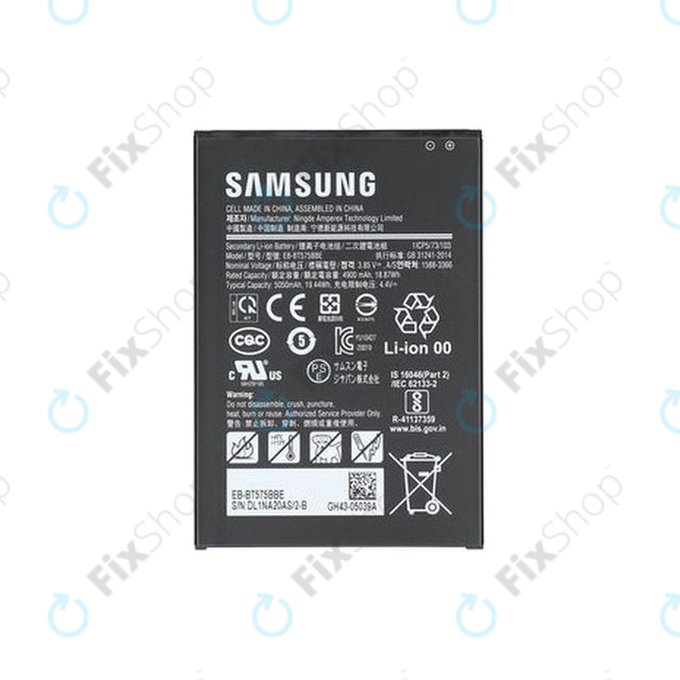 Batteria per Samsung Galaxy Tab Active 3 T570, T575, EB-BT575BBE, GH43-05039A, 5050mAh, Genuine Service Pack