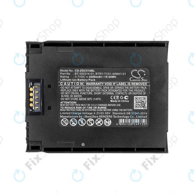 Batteria per Zebra Tc51, Tc52, Tc56, Tc57, BT-000314-01, Li-Ion, 4200mAh, 3.7V, HQ