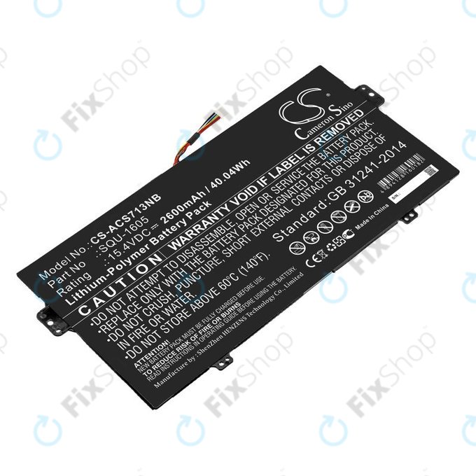 Batteria per Acer SF713-51, SQU-1605, Li-Pol, 2600mAh, 15.4V, HQ