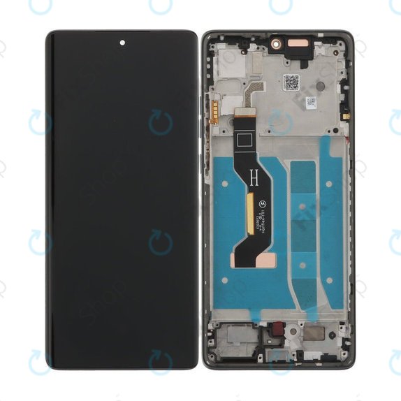 Schermo per Motorola Moto G85 5G XT2427-3, Urban Grey, Vetro touch con cornice