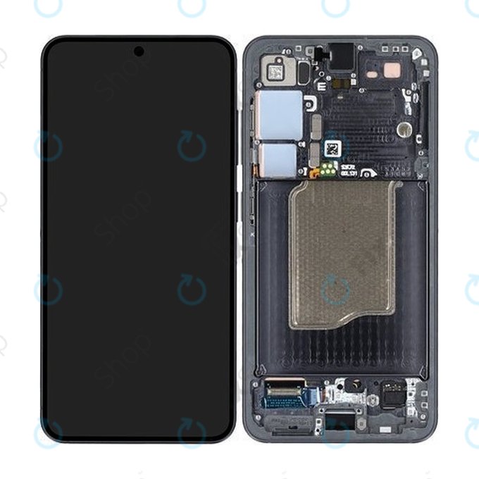 Schermo OLED per Samsung S25, Blueblack, Vetro touch con cornice