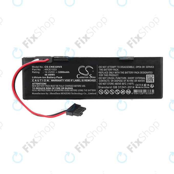 Batteria per ETA Navaggio 2228, Cecotec Conga 3290 3490 3890 49CE1533, Li-Ion, 3200mAh, 14.4V, HQ