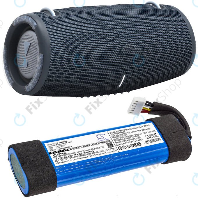 Batteria per JBL Xtreme 3, GSP-2S2P-XT3A, Li-Ion, 5200mAh, 7.4V, HQ