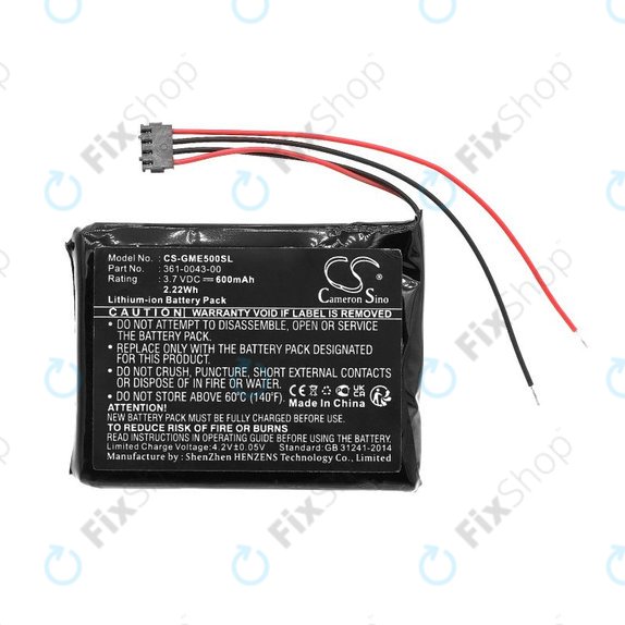 Batteria per Garmin Edge 500, 361-0043-00, Li-Ion, 600mAh, 3.7V, HQ