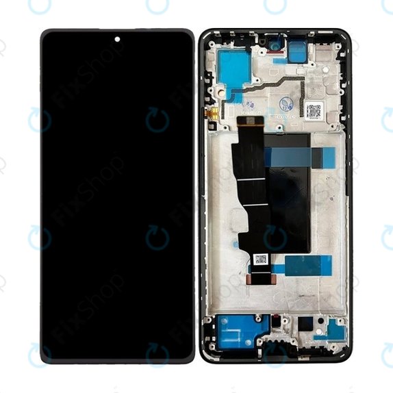 Schermo OLED per Xiaomi Redmi Note 13 Pro 5G 2312DRA50C, Midnight Black, Vetro touch con cornice