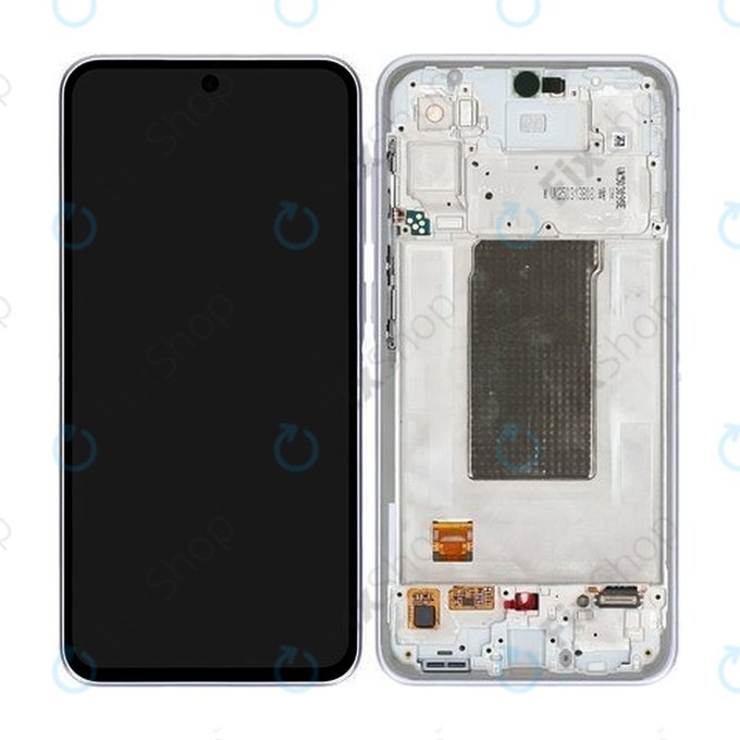 Schermo per Samsung A36 A366E, Awesome Lavender, Vetro touch con cornice, GH82-36841D, Genuine Service Pack