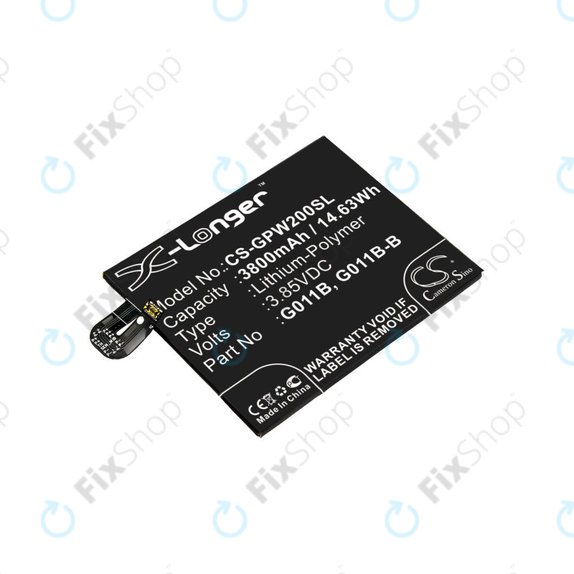 Batteria per Google Pixel 2 XL G011C, 3800mAh, Li-Pol, 3.85 V, G011B, HQ