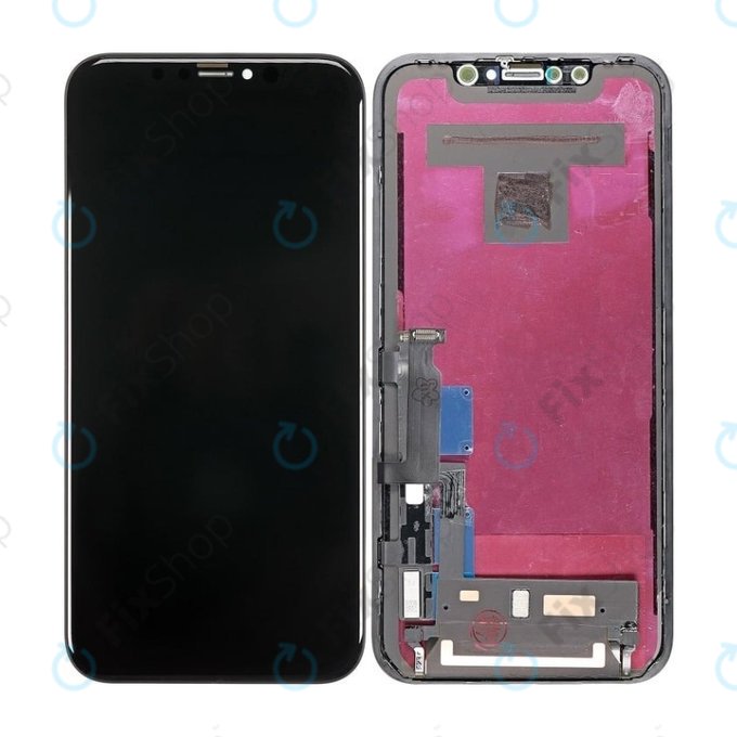 Schermo In-Cell per iPhone XR, Vetro touch con cornice, FixPremium