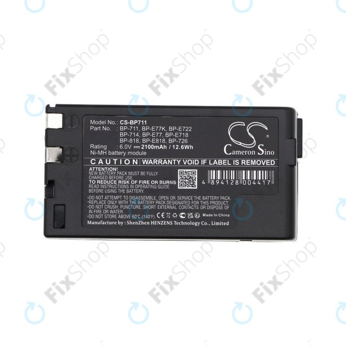 Batteria per Canon E06, Canon E07, BP-711, Ni-MH, 2100mAh, 6V, HQ