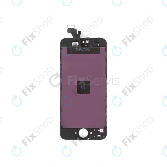 Schermo per iPhone 5, Black, Vetro touch con cornice