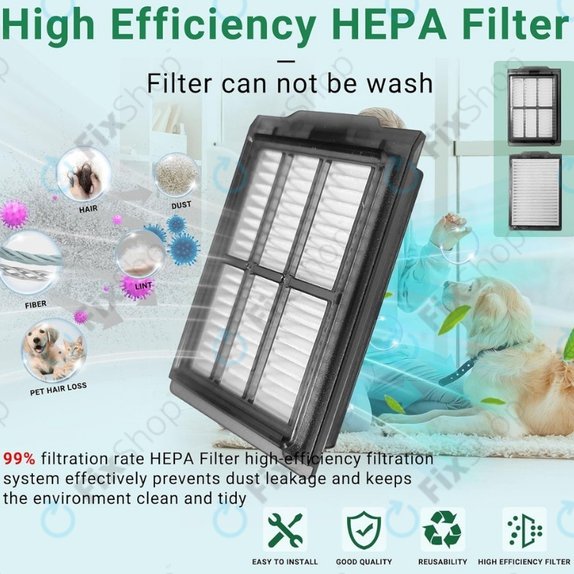 Filtro HEPA, 2 pz. per iRobot Roomba Plus 505, 507, 405, 4020