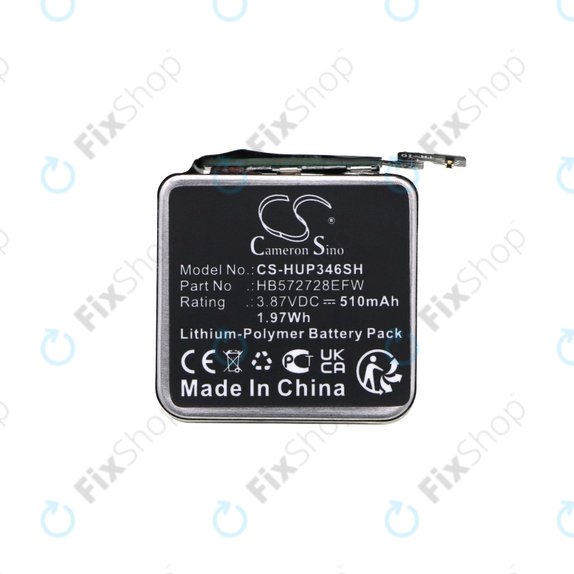 Batteria per Huawei Watch GT3 Pro 46mm, HB572728EFW, Li-Pol, 510mAh, 3.87V, HQ