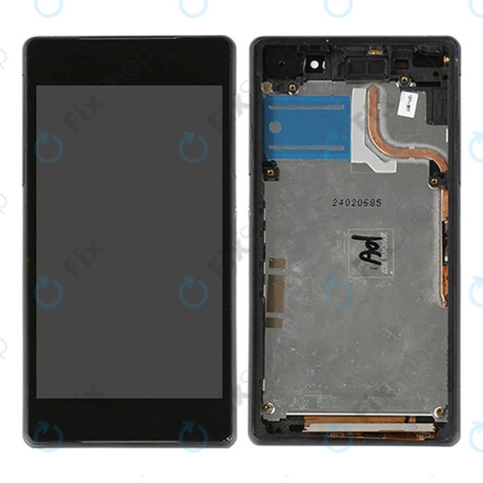 Schermo per Sony Xperia Z2 D6503, Black, Vetro touch con cornice