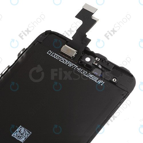 Schermo per iPhone 5S, SE, Black, Vetro touch con cornice