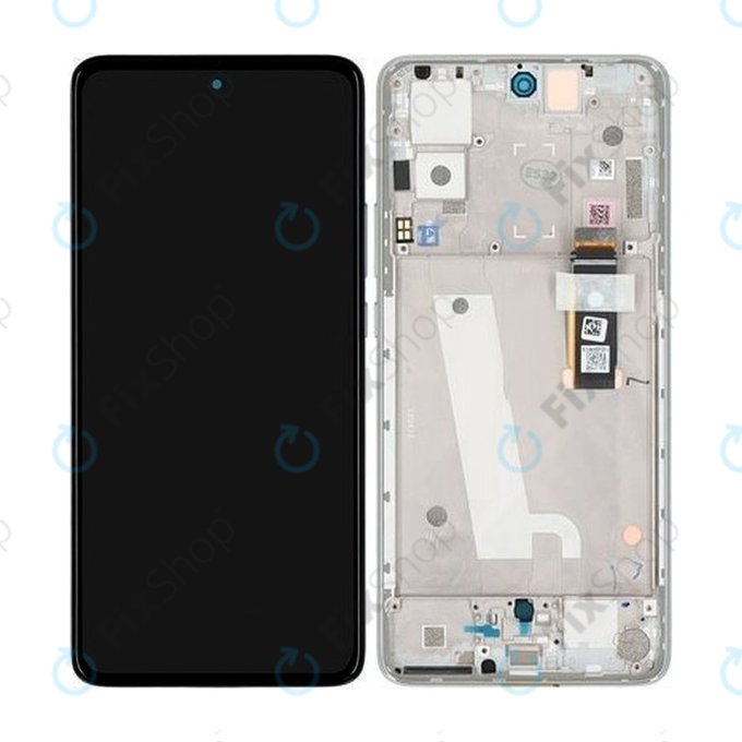 Schermo per Motorola Edge 30 XT2203, Supermoon Silver, Vetro touch con cornice, 5D68C20586, Genuine Service Pack