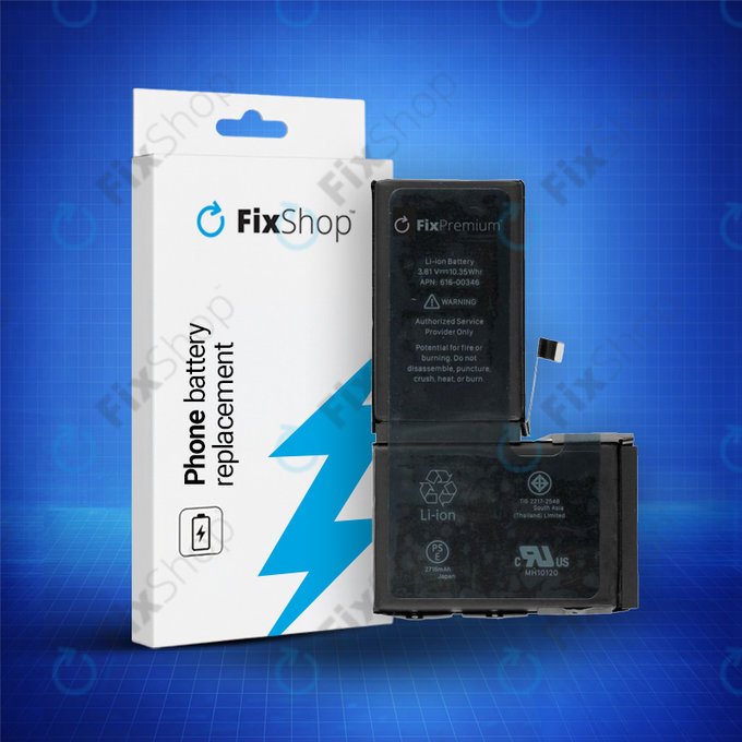 Batteria per iPhone X, 2716mAh, FixPremium
