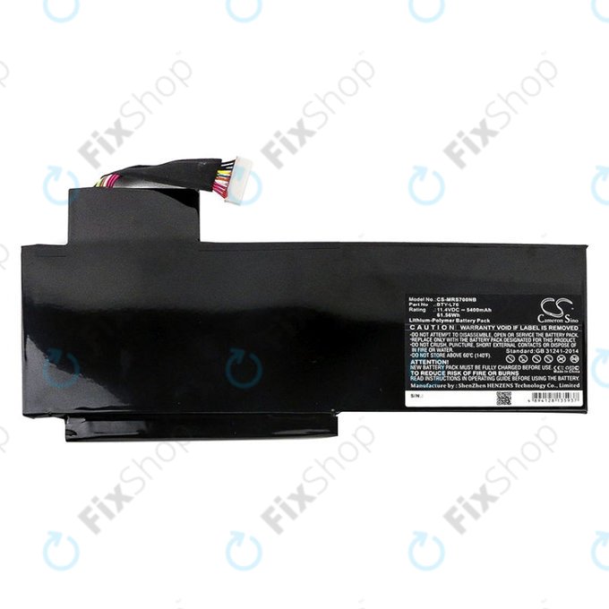 Batteria per MSI GS70, GS72, WS72, BTY-L76, Li-Pol, 5400mAh, 11.4V, HQ