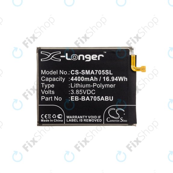 Batteria per Samsung A70 A705F, 4400mAh, Li-Pol, 3.85 V, EB-BA705ABU, HQ