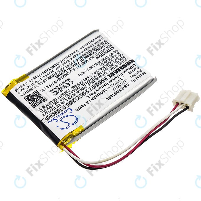 Batteria per Sony Mdr-Xb950n1, Srs-Ws1, LIS1553, Li-Pol, 1000mAh, 3.7V, HQ