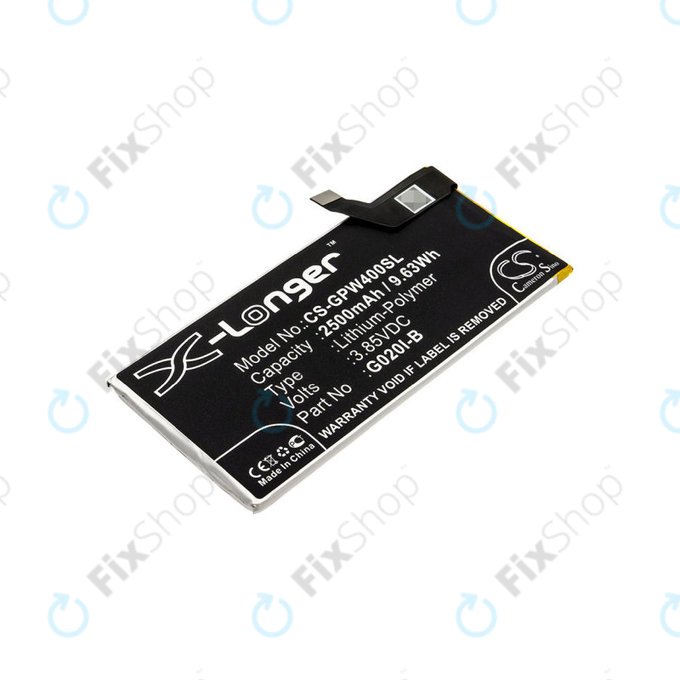 Batteria per Google Pixel 4, 2500mAh, Li-Pol, 3.85 V, G020I-B, HQ