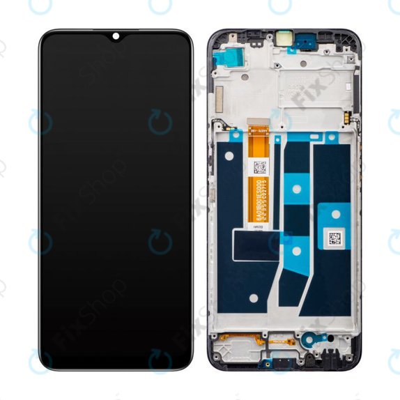 Schermo per Oppo A54s CPH2273, Black, Vetro touch con cornice, 4908020, Genuine Service Pack