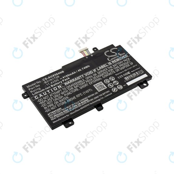 Batteria per Asus TUF 504, 505, 554, 656, FX504, TUF Gaming A15, B31N1726, Li-Ion, 4100mAh, 11.4V, HQ
