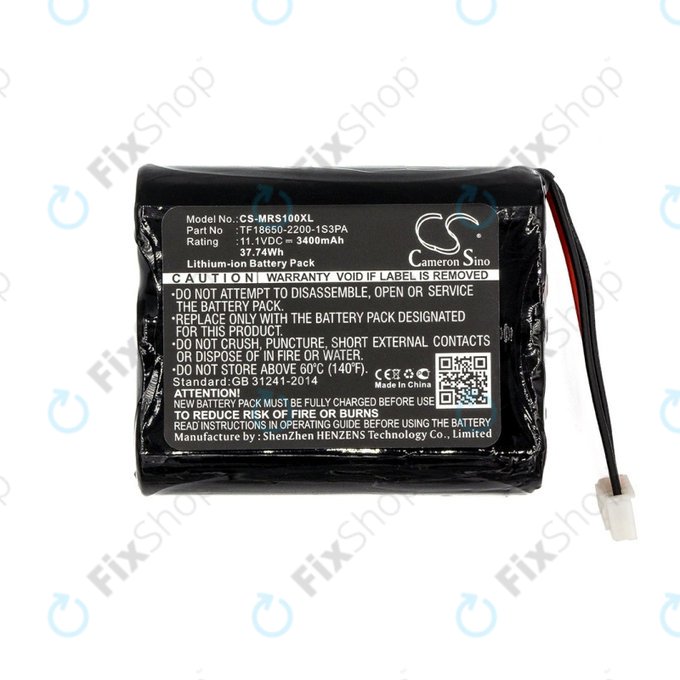 Batteria per Marshall Stockwell, TF18650-2200-1S3PA, Li-Ion, 3400mAh, 11.1V, HQ