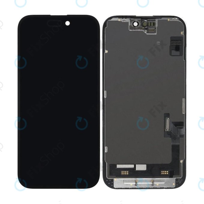 Schermo Hard OLED per iPhone 15, Vetro touch con cornice, FixPremium