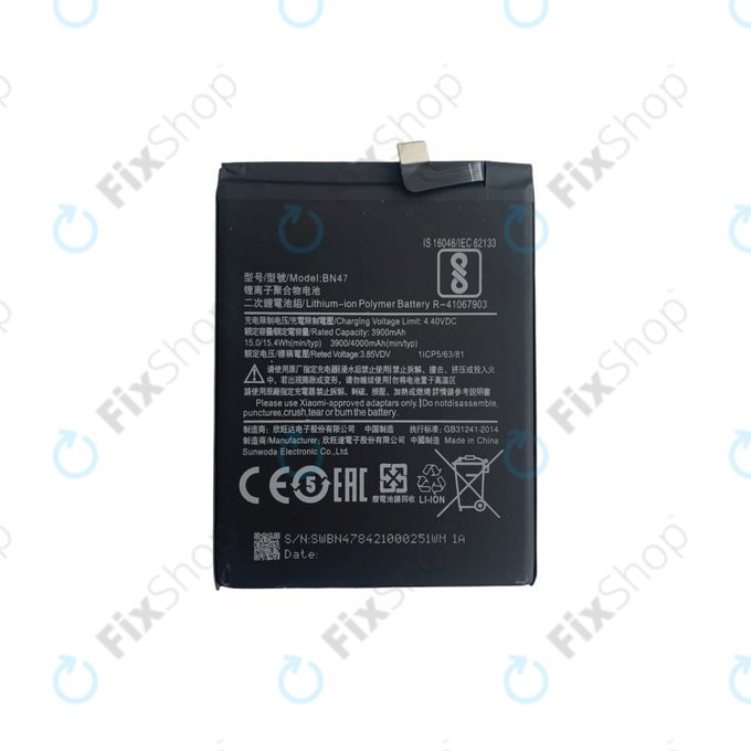 Batteria per Xiaomi Mi A2 Lite (Redmi 6 Pro), BN47, 4000mAh