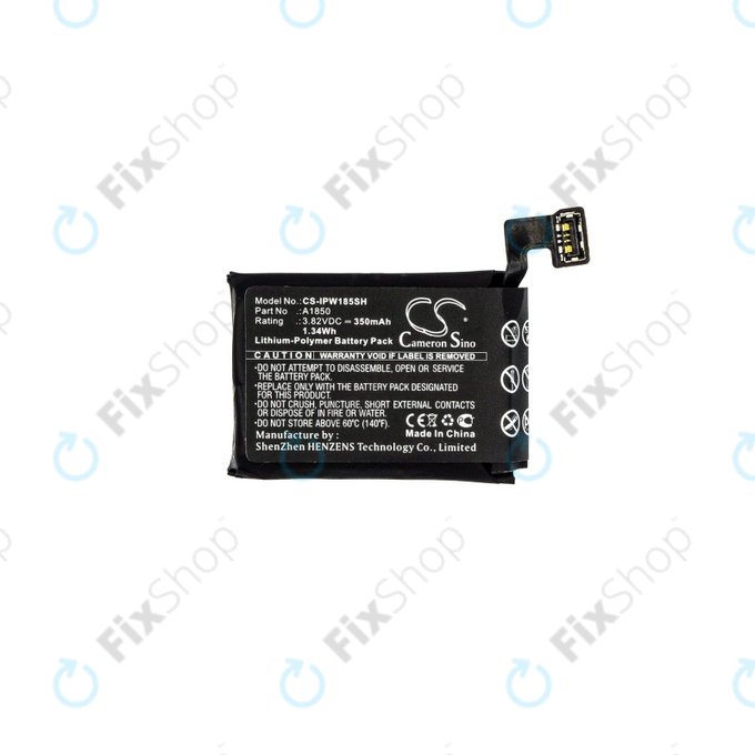 Batteria per Apple Watch 3 42 mm, 350mAh, GPS + Cellular Version, Li-Pol, 3.82 V, A1850, HQ