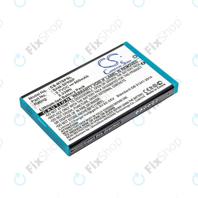 Batteria per Nintendo Advance SP, AGS SAM-SPRBP, Li-Ion, 900mAh, 3.7V, HQ
