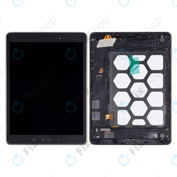 Schermo per Samsung Galaxy Tab A 9.7" T555, Black, Vetro touch con cornice