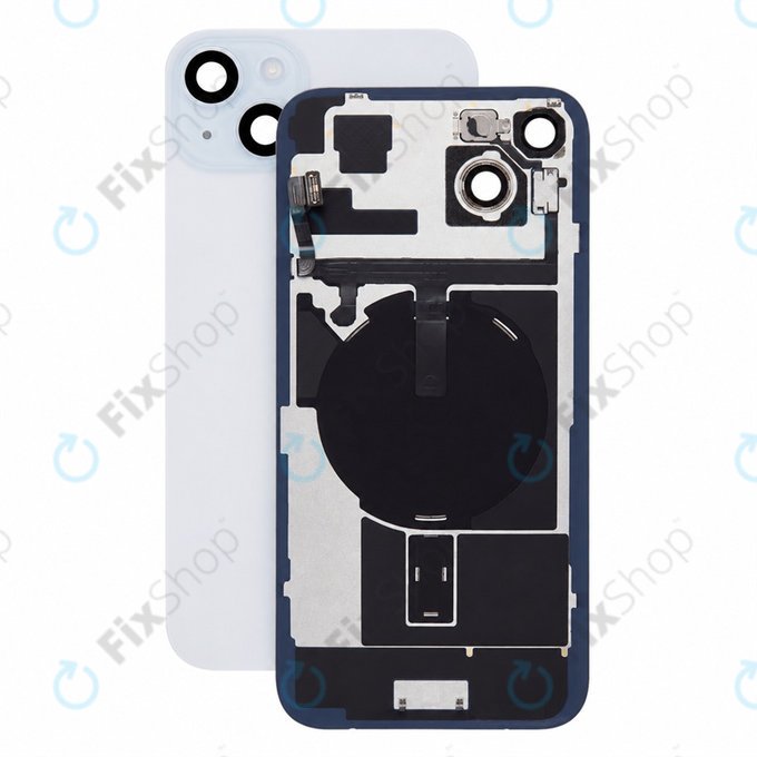 Vetro scocca posteriore per iPhone 15 Plus, Black, Pulled A