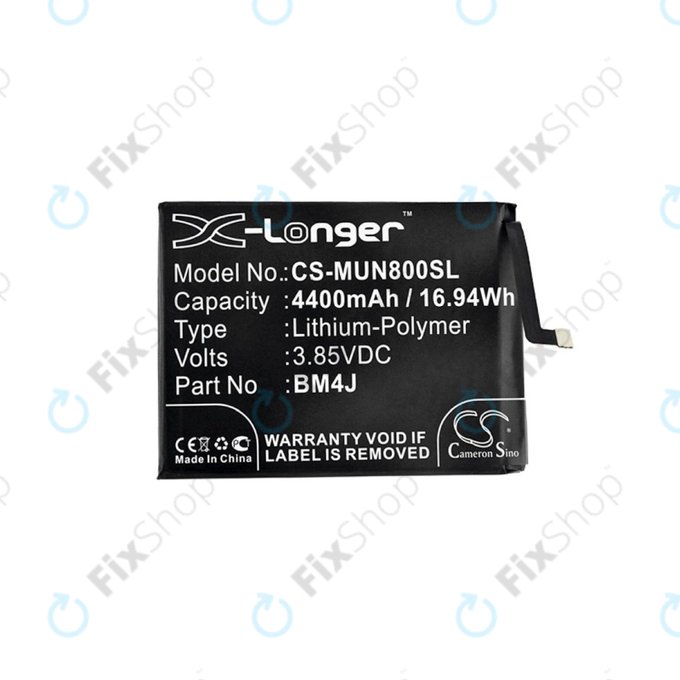 Batteria per Xiaomi Redmi Note 8 Pro, 4400mAh, Li-Pol, 3.85 V, BM4J, HQ