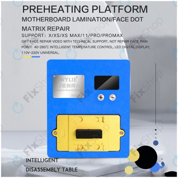 Piattaforma di preriscaldamento per riparazione scheda madre per iPhone X, XS, XS Max, 11, 11 Pro, 11 Pro Max, Wylie K85