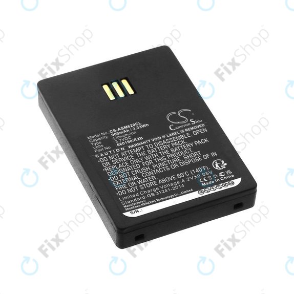 Batteria per Siemens Openstage WL3, Ascom, Aastra, Innovaphone, 660190/R2B, Li-Ion, 900mAh, 3.7V, HQ