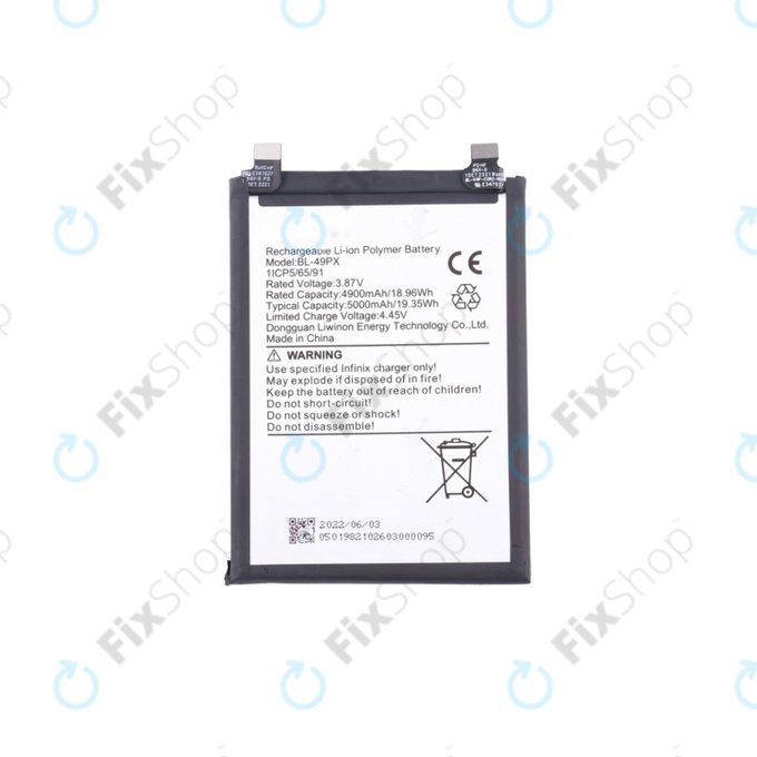 Batteria per Infinix Hot 30 5G X6832, 6000mAh