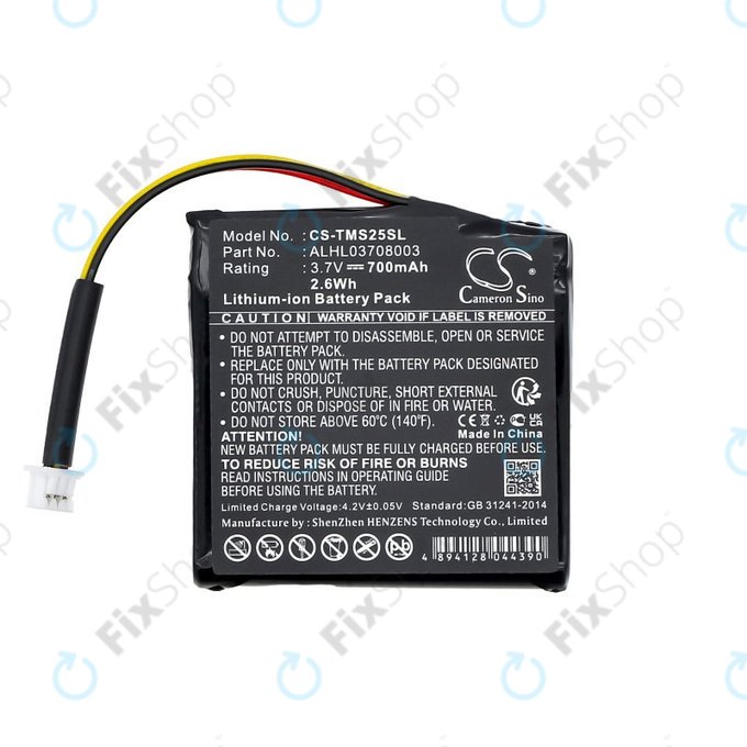 Batteria per TomTom Star 20, ALHL03708003, Li-Ion, 700mAh, 3.7V, HQ