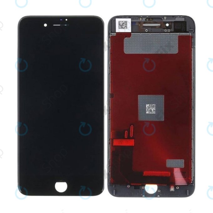 Schermo In-Cell per iPhone 8 Plus, Black, Vetro touch con cornice, FixPremium