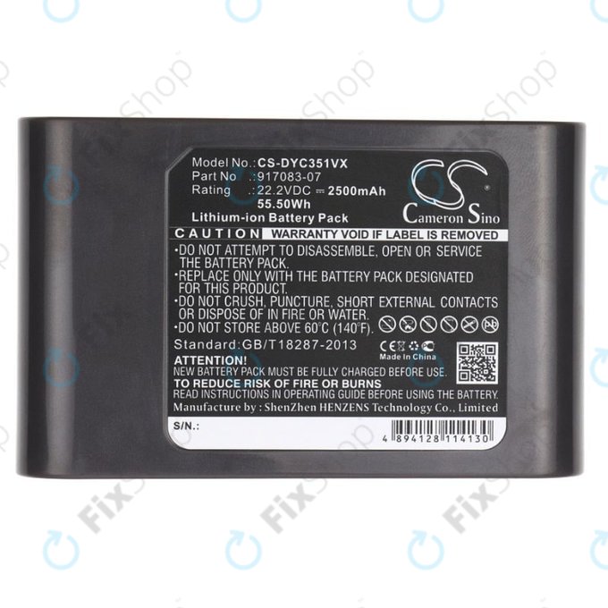 Batteria per Dyson DC-seriess, 917083-07, Li-Ion, 2500mAh, 22.2V, HQ