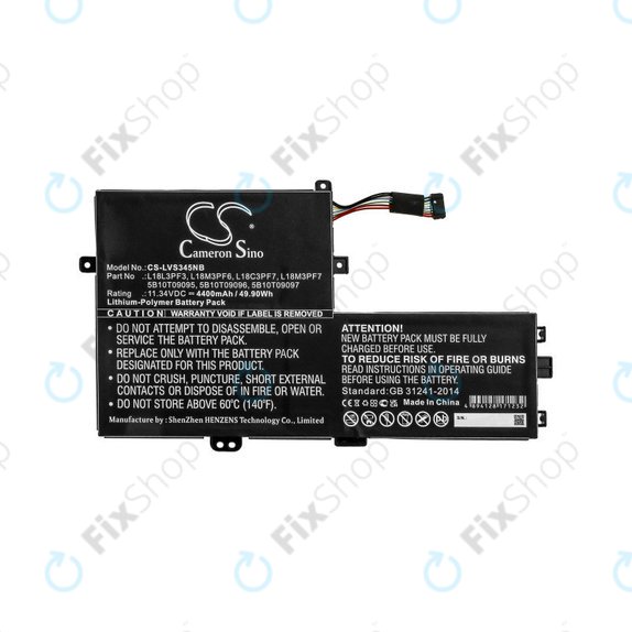 Batteria per Lenovo IdeaPad C340 14, 15, 5B10T09095, Li-Pol, 4400mAh, 11.34V, HQ