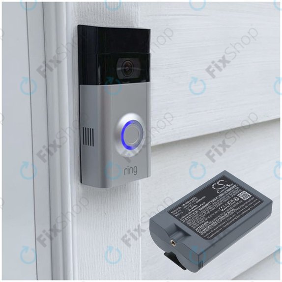 Batteria per Ring Video Doorbell 2, 3, 4, 8AB1S7-0EN0, Li-Ion, 6400mAh, 3.7V, HQ