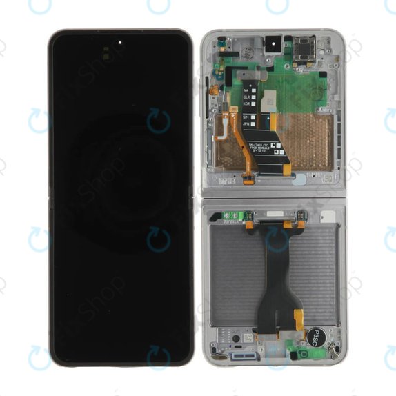Schermo OLED per Samsung Z Flip 6 F741B, Vetro touch con cornice, GH82-35014A, Genuine Service Pack