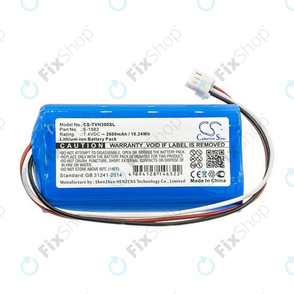 Batteria per Televes H30FLEX, E-1982, Li-Ion, 2600mAh, 7.4V, HQ