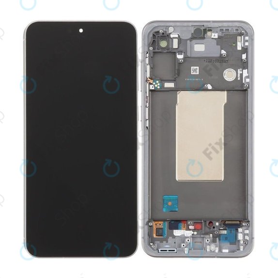 Schermo per Samsung A56 A566E, Awesome Lightgray, Vetro touch con cornice