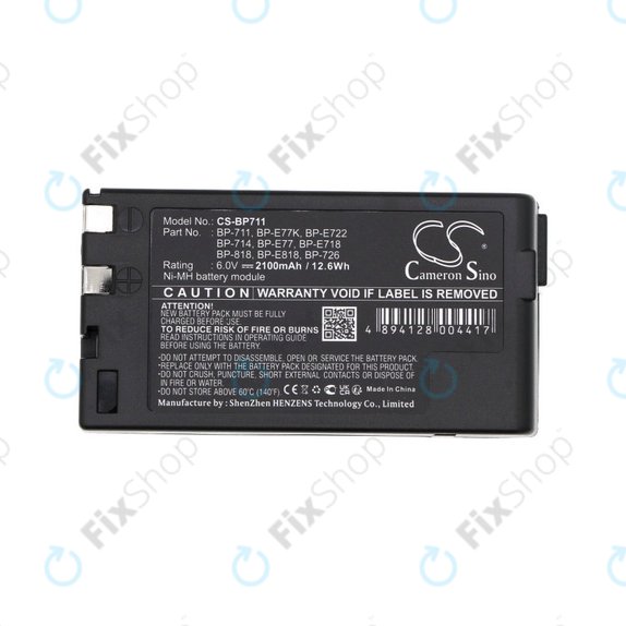 Batteria per Canon E06, Canon E07, BP-711, Ni-MH, 2100mAh, 6V, HQ