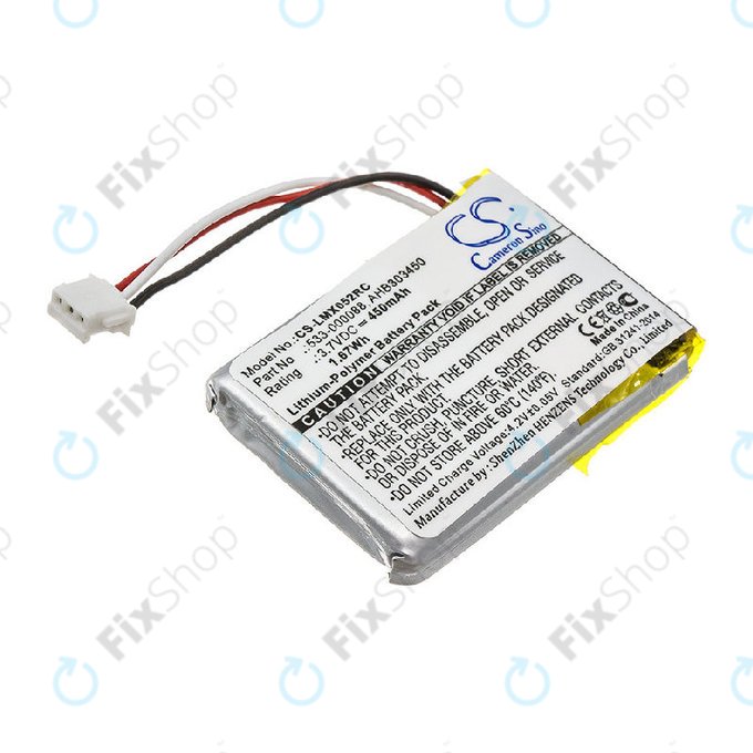 Batteria per Logitech MX Master, AHB303450, Li-Pol, 450mAh, 3.7V, HQ