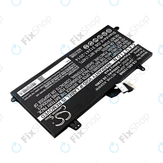 Batteria per Dell Latitude 5290, Latitude 12 5285, J0PGR, Li-Pol, 5200mAh, 7.6V, HQ