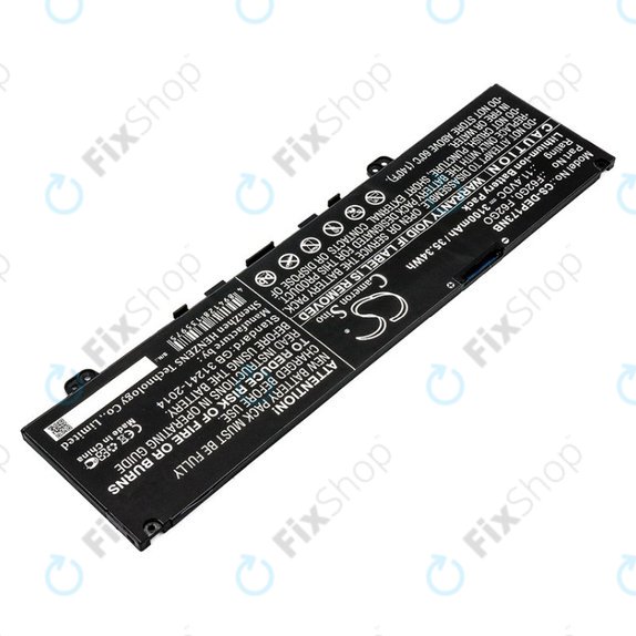Batteria per Dell Inspiron 13, 7373, Vostro 13, F62G0, Li-Ion, 3100mAh, 11.4V, HQ