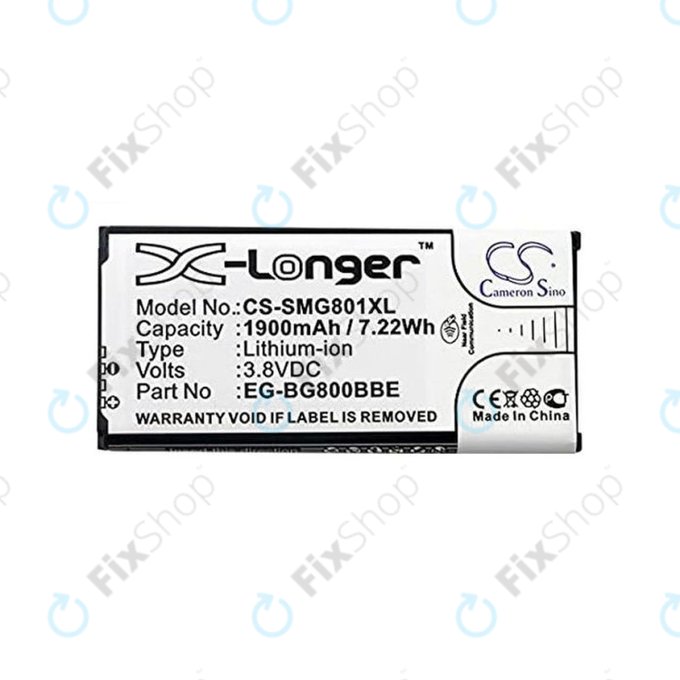Batteria per Samsung S5 Mini G800F, EB-BG800BBE, 1900mAh, HQ